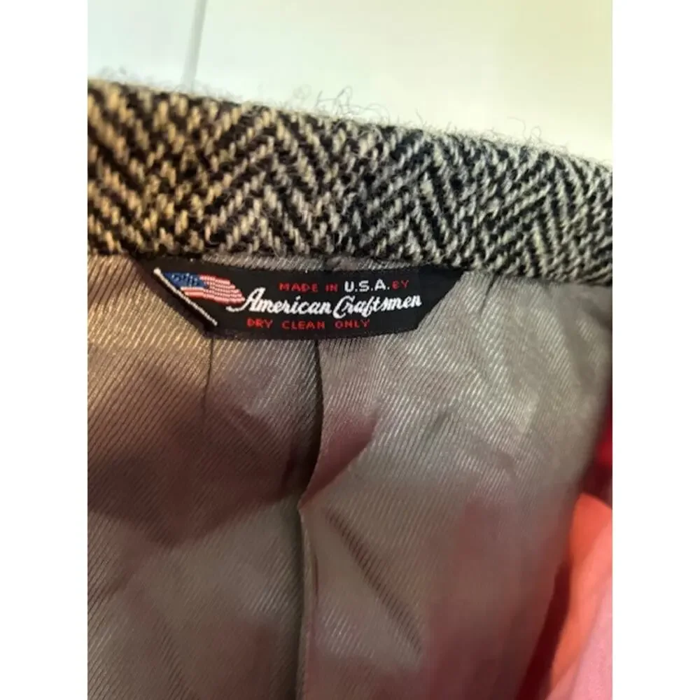 Vintage Harris‎ Tweed x Hunt Club Pure Scottish Wool Blazer Jacket 46 Regular